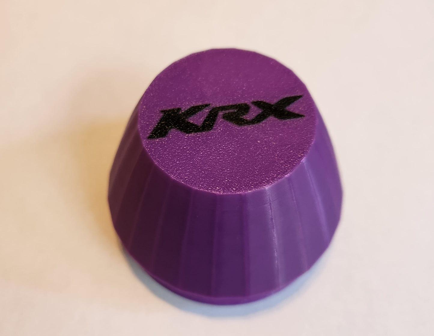 Set of 4 purple center caps with black KRX logo for oem KRX1000 wheels