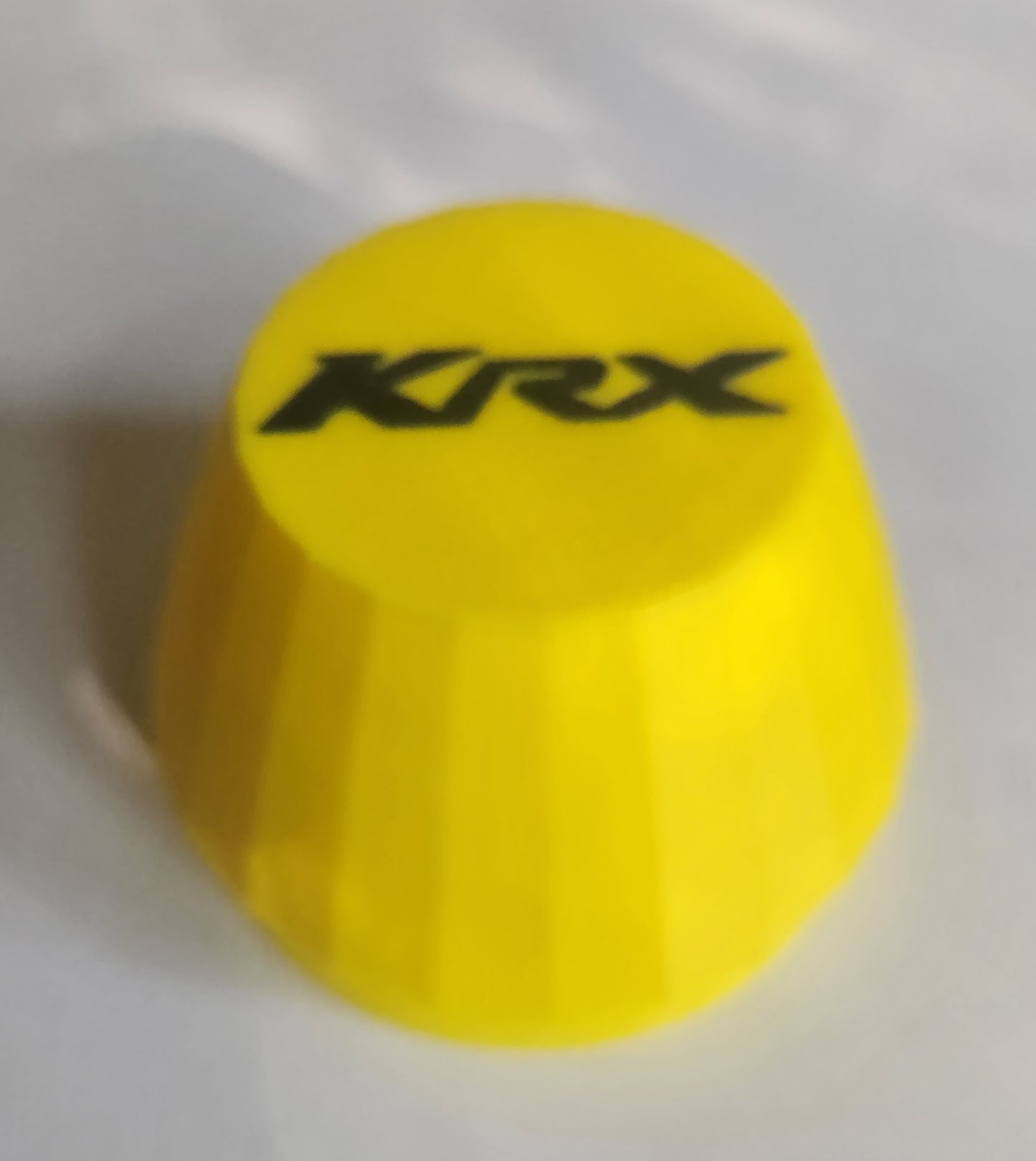 Set of 4 yellow center caps with black KRX logo for oem KRX1000 wheels