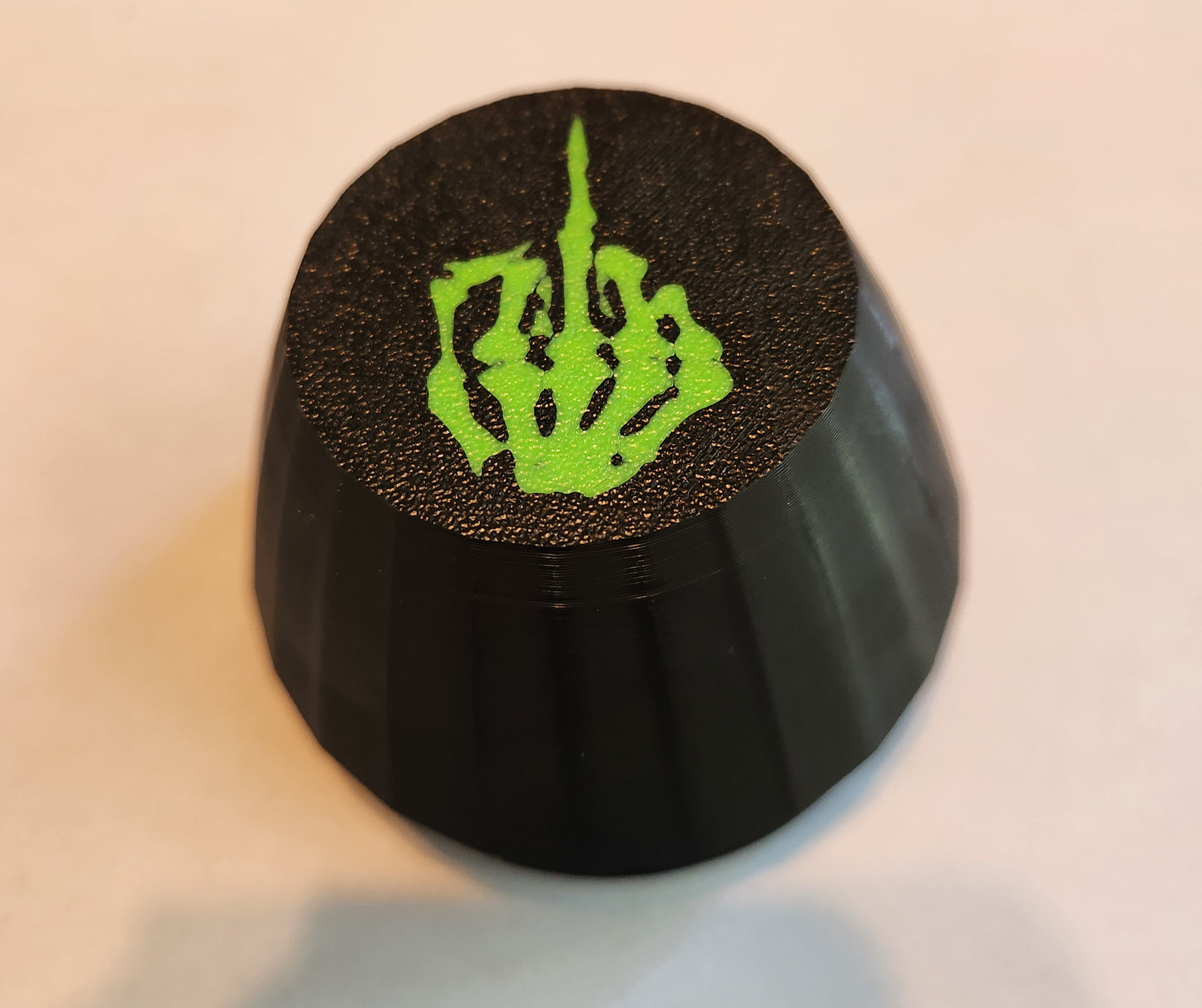 Set of 4 black center caps with Customizable Bone finger logo for oem KRX1000 wheels