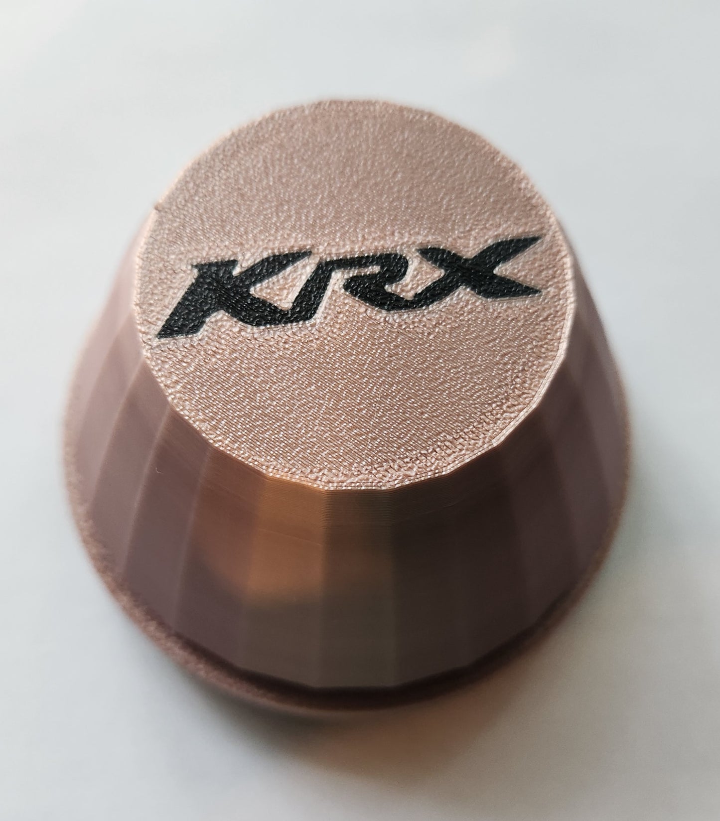 Set of 4 black copper caps with black KRX logo for oem KRX1000 wheels