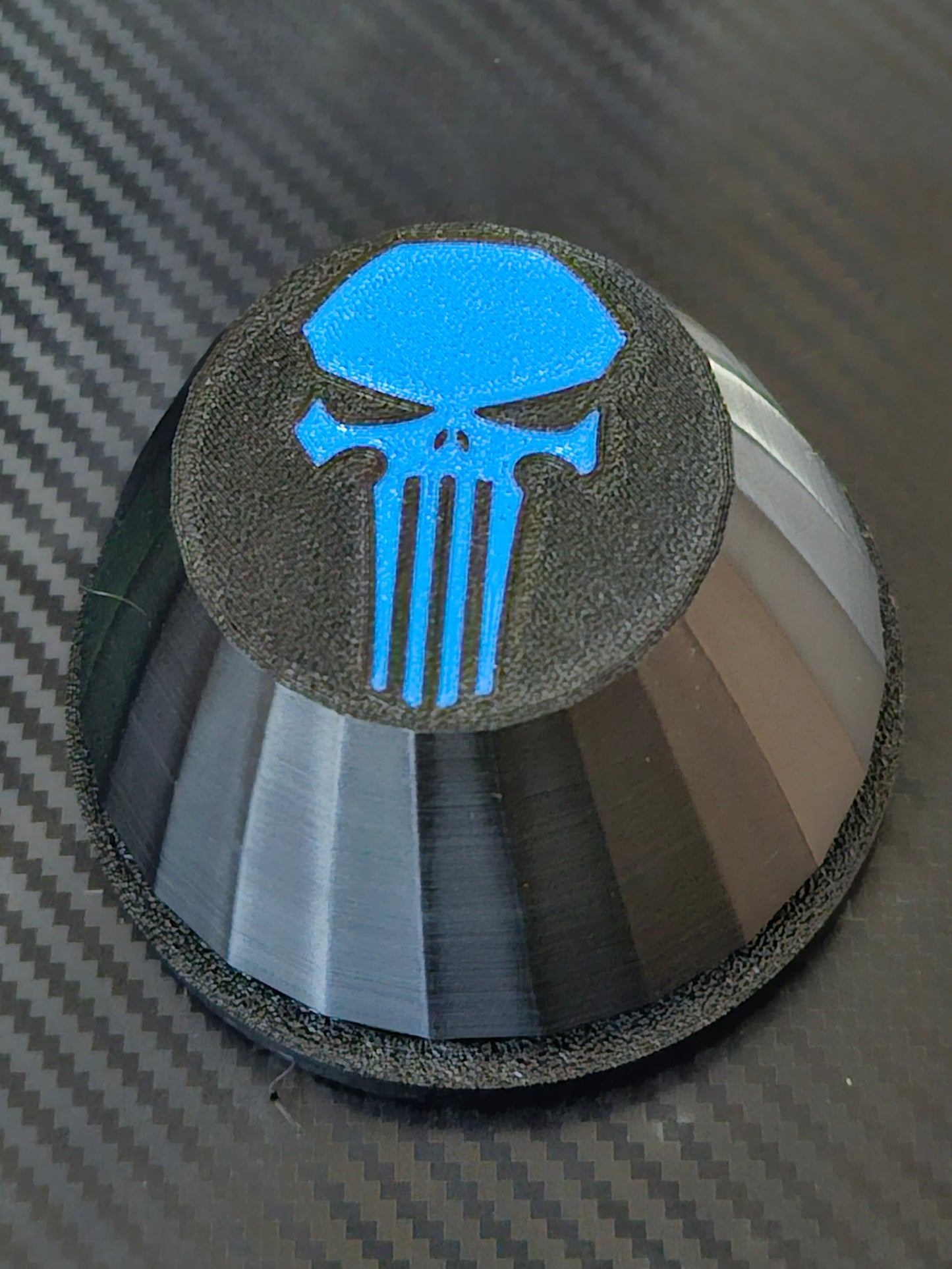 Set of 4 Black center caps with Customizable Punisher logo for oem KRX1000 wheels