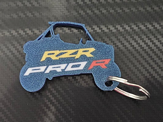 Sparkly Blue RZR Pro R Keychain