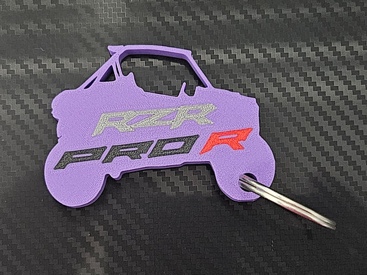 Purple RZR Pro R key ring