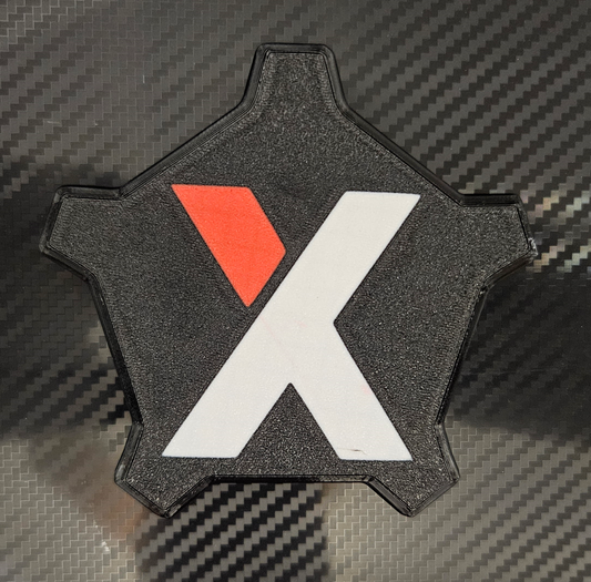 RZR Pro R Black Center Caps With Customizable X Logo (set of 4)